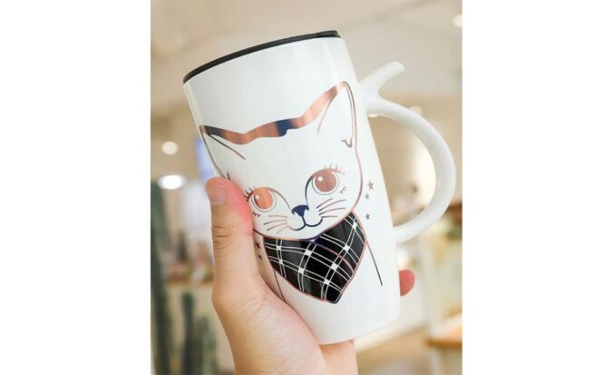 Cat Print Mug 1000358848